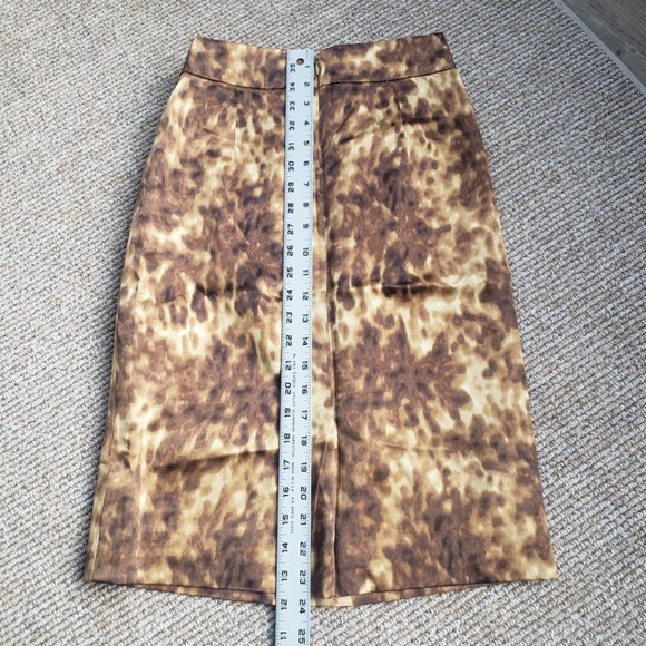 Silk Wool Pencil Skirt Women's 0 - Picture 7 of 9